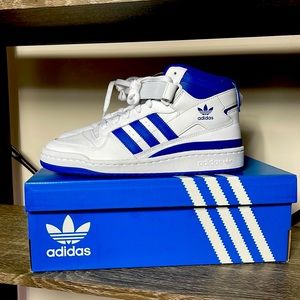 Adidas Forum Mid blue size 8 1/2 mens